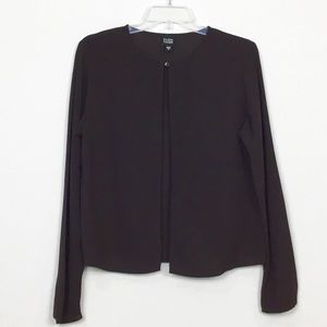 Eileen Fisher Tops - Eileen Fisher Silk Eggplant One Button Cardigan Eileen Fisher Tops - Eileen Fisher Silk Eggplant One Button Cardigan
